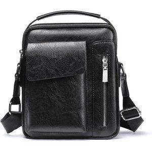 NEW Hot Crossbody Bags Men's Leather Handbag - Black1